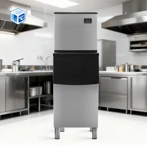 High Capacity Automatic Commercial Ice Making Machine 160kg 190kg 220kg Ice Maker Machines for Business Storage Capacity 100kg
