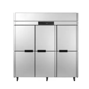 Dual Temp Commercial Upright Fridge Stainless Steel Digital Temp Display 10 Year Durability Anti Condensation for Restaurant