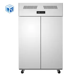 ETL CE Certificate Commercial Refrigeration Air Cooling 2 Door 0℃~10℃ Stainless Steel Freezer Kitchen Refrigerator