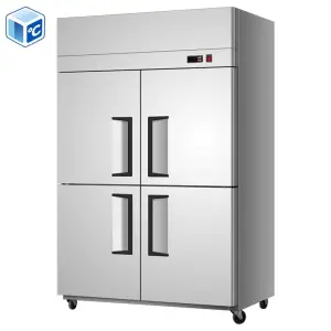 ETL UL CE Stainless Steel Air Cooling Four Door Dual Temperature Kitchen Refrigerator Vertical Commercial Kitchen Freezer