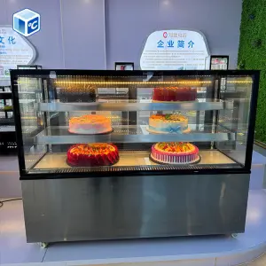OEM ODM Wholesale Commercial Cake Display Cooler Refrigerated Cake Display Fridge Showcase with LED