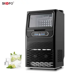 SKOFO Factory Direct Sale Electric Stainless Steel Cube Ice Making Machine Touchpad Control 220-240V 5kg Storage Air Cooling