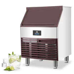 SKOFO Commercial High Quality Stainless Steel Touchpad Control Electric Cube Ice Maker Machine 90Kg/Day Hotel Household Use