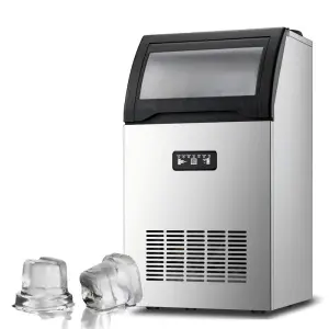 Electric 45KG Per Day Stainless Steel Gourmet Ice Machine Commercial Use Automatic for Hotel Cylinder Ice with 20KG Storage