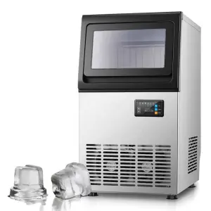 SKOFO 30kg/day Gourmet Spray Ice Maker Electric Stainless Steel English Interface Class A+ Energy Efficiency for Commercial