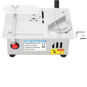 110v/220v Desktop Mini Table Saw 2-inch DIY Small Desktop Cutting Machine Can Saw Wood Aluminum Alloy Kit Mini Saw Table