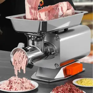 32 Commercial Stainless Steel High-power Meat Grinder for Grinding Peppers Vegetables and Chicken Frames Easy Clean Disassemble