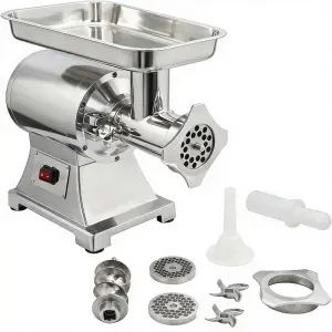 Heavy Duty Commercial-Grade Meat Grinder 1.5 HP 1100W 330LB/h Stainless Steel Motor Meat Mincer 2 Blades Pusher Home Kitchen