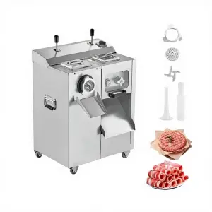 New 14 Lbs/Min Electric Motor Meat Grinder Mincer Slicer Sausage Stuffer with Blade & Grinding Plate for Slice/Shred/Dice