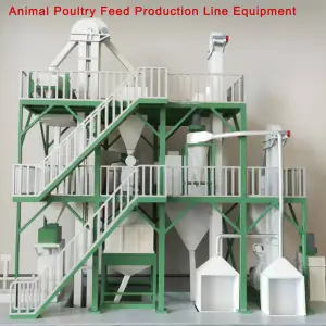 Factory Price New XINKELI Poultry Feed Line Complete Animal Feed Processing Plant Equipment High Efficiency Low Cost 1-5 Ton/h