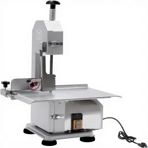 New 650W 110V Commercial Electric Bone Saw Frozen Meat Cutter & Band Saw Tabletop with Motor for Farm Use Chicken Fish Beef