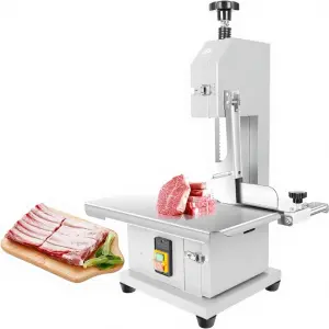 Commercial Electric Meat Saw 1500W Bone Saw Butchering Meat Cutter Machine 8 Blades 0.04-3.9" Cutting Restaurant Use