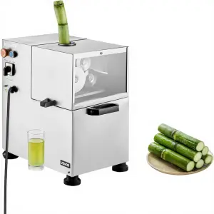 CHANG QING Commercial Portable Sugar Cane Juicer 800W 661LBS/H High Output 4 Stainless Steel Rollers Home/Commercial Use Model