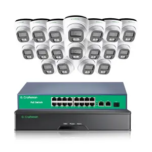 GX-HFD-M5C-K16 Cheaper 5MP Waterproof Turret Dome Camera POE NVR Kits P2P Video Surveillance Outdoor CCTV System