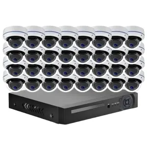 Xmeye 8MP 5MP 32CH Dome POE Security Camera System H.265 Two Way Audio 4K 8CH POE NVR CCTV Camera Kit Night Vision