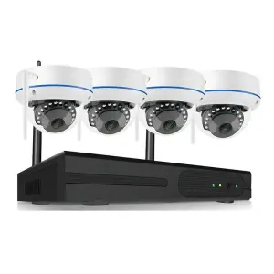 EseeCloud 3MP 5MP 4CH Outdoor Wireless Camera Kit Security System Wifi Nvr Kit Cctv Camera Set Wireless Security Camera System