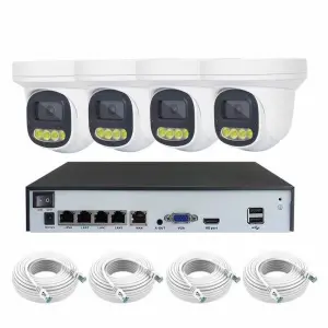 XMEye 4CH Poe Nvr Kit 8MP 48V POE Ip Camera CCTV Night Vision Security Audio Record Video 4MP POE Security Camera System