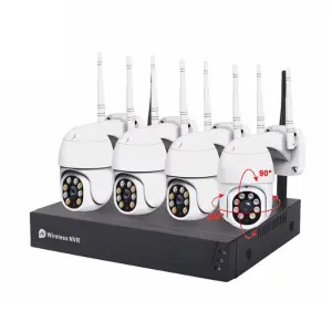Tuya 4ch 3MP Security Wifi NVR Kit12.5 Inch LCD Monir Wi-fi Camera Kit Camera IP Wireless Cctv Camera Wireless CCTV System