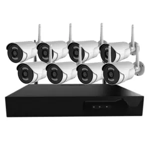 8CH 5MP Bullet Wireless CCTV System with H.265 NVR Outdoor IP Security Camera WiFi Surveillance Kit Night Vision & HDD Storage