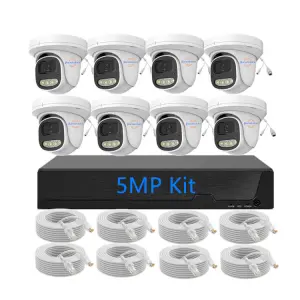 Jianvision 8CH Smart AI Face Detection System 5MP IP POE Turret Dome Camera Two-Way Audio NVR New Version Surveillance Systems