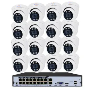 Jianvision Home Office Surveillance System 5MP 16-Channel Dome IP Camera with CMOS Sensor NVR Data Storage Options