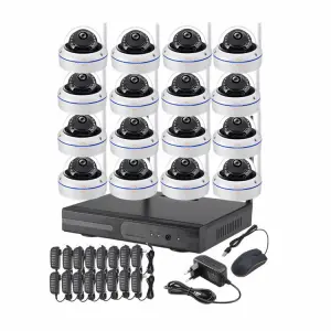 Jianvision High Quality 16CH Water Vandal Proof Metal Dome 5MP Wireless NVR Camera System Voice Recording Cloud Eseecloud H.265
