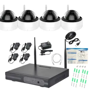Wireless 1080P CCTV Dome Home Security Camera System Wide Angle Function IP66 NVR Eseecloud Audio Video Recording Cloud Local