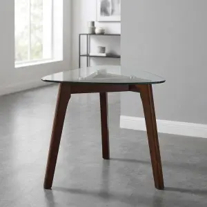Luxury Modern Durable Baobei Coffee Table Top Glass Wooden Legs Panel Wood Style Living Room Furniture Office Home Customizable