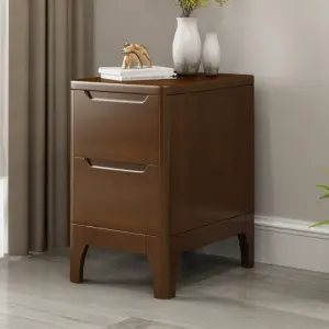 Modern Luxury Nightstand 2 Drawers Unique Wood Bedroom Bedside Tables for Home Hotel Unique Luxury Modern Wood Table Storage