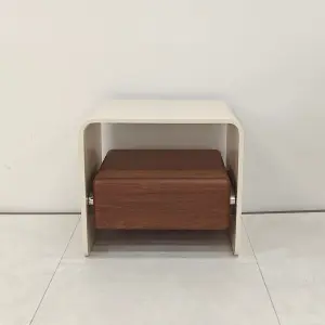 Modern Design Solid Wood Nightstand with Premium Light Luxury for Bedroom Bathroom Home Hotel Apartment Use