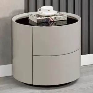 Modern Wood Nightstand Minimalist Bedside Table for Bedroom for Apartment Use