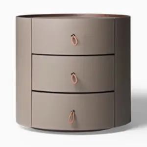 Nordic Modern Design Wood and Multifunctional Nightstand Assembled Bedroom Furniture for Villa Hotels and Bedsides