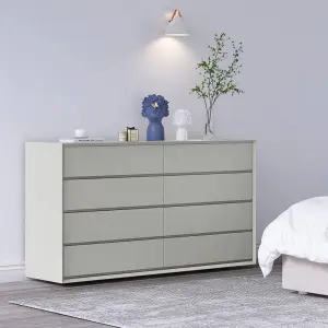 Italian Simple Modern Eight-Drawer Cabinet Baking Paint Storage Sideboard for Makeup Vanities for Bedroom Living Room Nordic