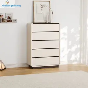 Italian Style Cyber Celebrity Cream Living Room Storage Cabinet Multifunctional Light Luxury Nine Drawers Makeup Vanities