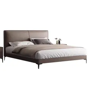 Modern Simple 1.8 Meters Double Soft Bed Up-Holstered Bed with Storage for Small Apartment Master Bedroom for Weddings