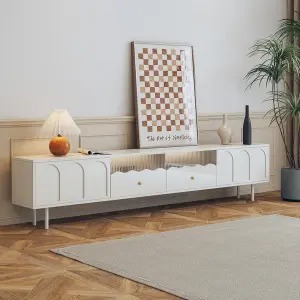 French Cream Style Coffee Table TV Cabinet Modern Design Small Apartment Living Room Household Storage Floor Cabinet