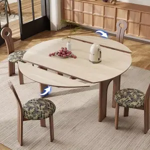 French Retro Style Dining Table Chairs Modern Design Telescopic Folding Feature for Small Apartments Hotels Square Living Room