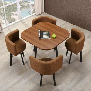 Light Luxury Small Business Reception Casual Table Chair Set for Sales Office Display Meeting Room Negotiation 4 Seats
