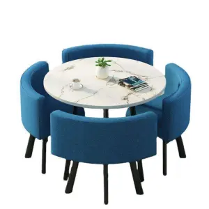 Modern Solid Wood Simple Office Negotiation Table and Chair Combination Creative Leisure Restaurant Coffee Shop Dining Table