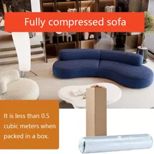 Simple Curved Living Room Sectional Multi-person Combination Fabric Cover Sponge Filling Oval Shape Sofa