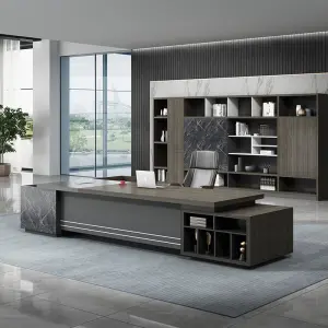 Boss Desk Simple Modern President Executive Desk Company L-shaped Office Desk and Chair Combination Office Furniture