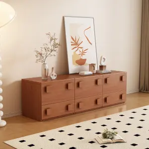 Modern Retro Living Room Furniture Card Door Cabinet with Simple Creative Wall Storage Floor Bucket Combination Storage Unit