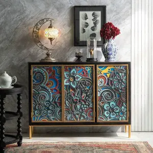 French Retro Entrance Hall Stacked Living Room Porch Cabinet Decorative Cabinet Shoe Wine Carved Art Storage Cabinet