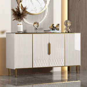 Light Luxury Modern Slate Sideboard Home Furniture Living Room Against the Wall Gold Console Table Storage Storage Cabinet