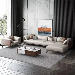 Factory Price Modern Living Room Furniture L Shape Couch Fashionable Unique Sofa Sets