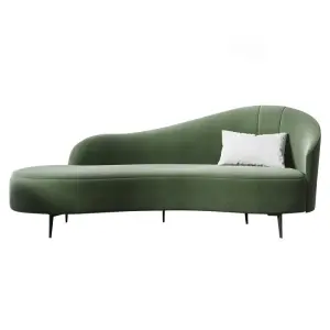 Nordic Modular Luxury Living Room Furniture Lazy Chesterfield Velvet Green Fabric Sofa Couch