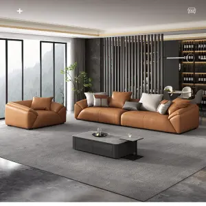 Unique Modular Comfortable Living Room Leather Sofa Furniture Customized Couch