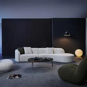 Nordic Canape White Fabric White Unique Curve Couch Living Room Furniture Modern Sofas Couches