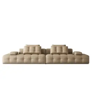 Nordic Sofa Sets Modern High Quality Living Room Furniture Long Couches Leather Sofas