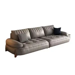 Modern Luxury Leather Living Room Furniture Tufted Canape Sofa Couches